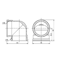 Уголок Thermo Alliance Forte 1" 1/4 ВВ SF36832 - 1 фото