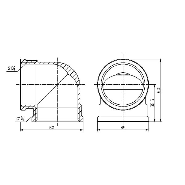 Уголок Thermo Alliance Forte 1" 1/4 ВВ SF36832 - 1 фото