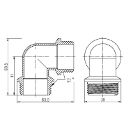 Уголок Thermo Alliance Forte 1" НН SF37325 - 1 фото