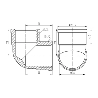 Уголок Thermo Alliance Forte 1/2" ВВ хром SF368H15 - 1 фото