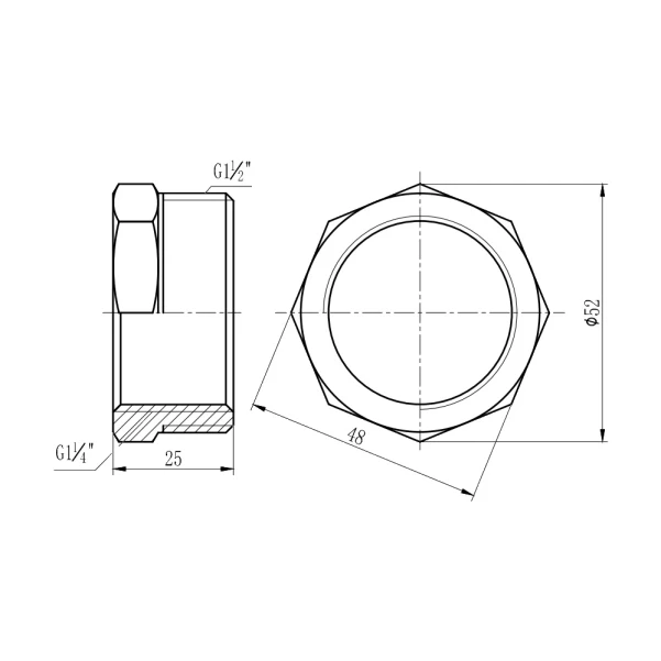Футорка Thermo Alliance Forte 1 1/2"х1 1/4" НВ SF3744032 - 1 фото