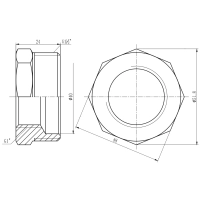 Футорка Thermo Alliance Forte 1" 1/2х1" ЗВ SF3744025 - 1 фото