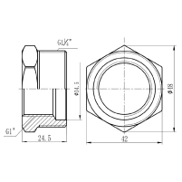 Футорка Thermo Alliance Forte 1" 1/4х1" ЗВ SF3743225 - 1 фото