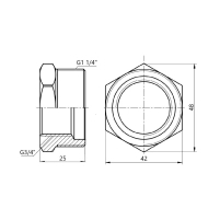 Футорка Thermo Alliance Forte 1" 1/4х3/4" НВ SF3743220 - 1 фото