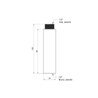 Удлинитель Thermo Alliance Standart 90х1/2" хром SD1301590 - 1 фото