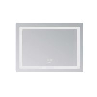 Дзеркало Lidz Kubis (KU2) 700х500 з LED-підсвічуванням Touch, з антизапотіванням, з димером, рег. яскравості LD78LF90448486 - 2 фото