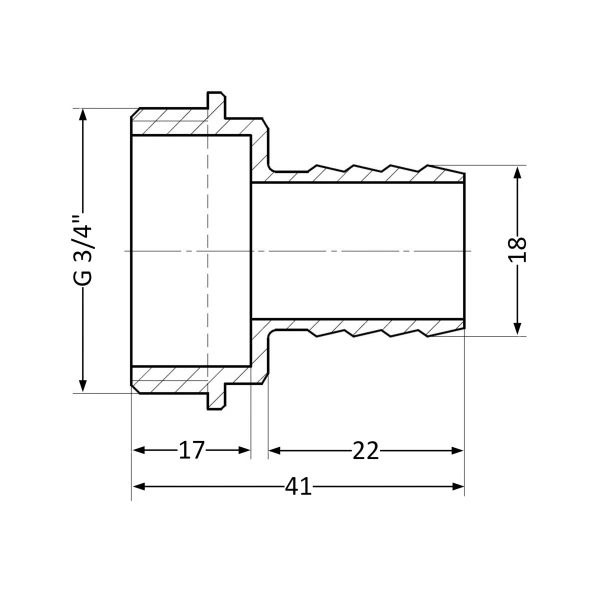 Штуцер Thermo Alliance Standart 18х3/4" НР SD4272018 - 1 фото