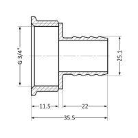 Штуцер Thermo Alliance Standart 25х3/4" ВР SD4262025 - 1 фото