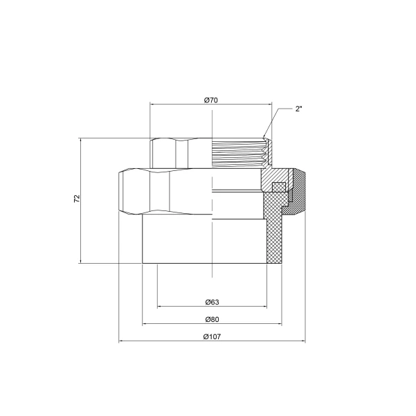 Згін "Американка" PPR Thermo Alliance 63х2" ВР - 1 фото