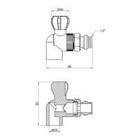 Кран шаровой радиаторный PPR Thermo Alliance 20х1/2" угловой - 1 фото