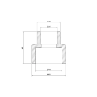 Муфта PPR Thermo Alliance 40х25 - 1 фото
