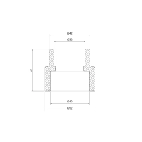 Муфта PPR Thermo Alliance 40х32 - 1 фото