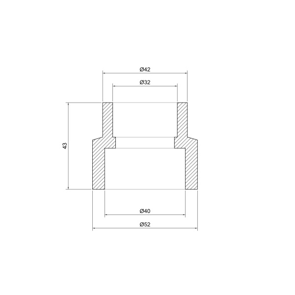 Муфта PPR Thermo Alliance 40х32 - 1 фото