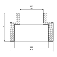 Муфта PPR Thermo Alliance 90х63 - 1 фото