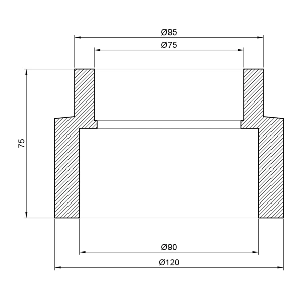 Муфта PPR Thermo Alliance 90х75 - 1 фото
