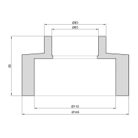 Муфта PPR Thermo Alliance 110х63 - 1 фото