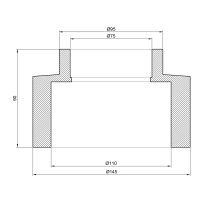Муфта PPR Thermo Alliance 110х75 - 1 фото