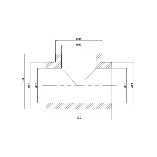 Тройник PPR Thermo Alliance 63 - 1 фото