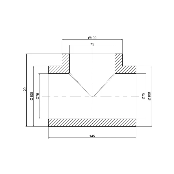 Тройник PPR Thermo Alliance 75 - 1 фото