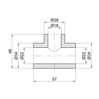 Тройник PPR Thermo Alliance 25х20х25 - 1 фото