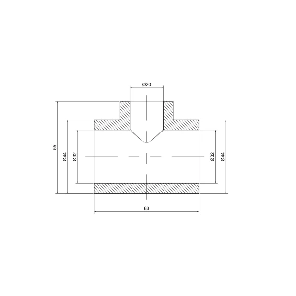Тройник PPR Thermo Alliance 32х20х32 - 1 фото