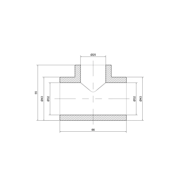 Трійник PPR Thermo Alliance 32х25х32 - 1 фото