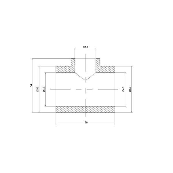 Тройник PPR Thermo Alliance 40х25х40 - 1 фото