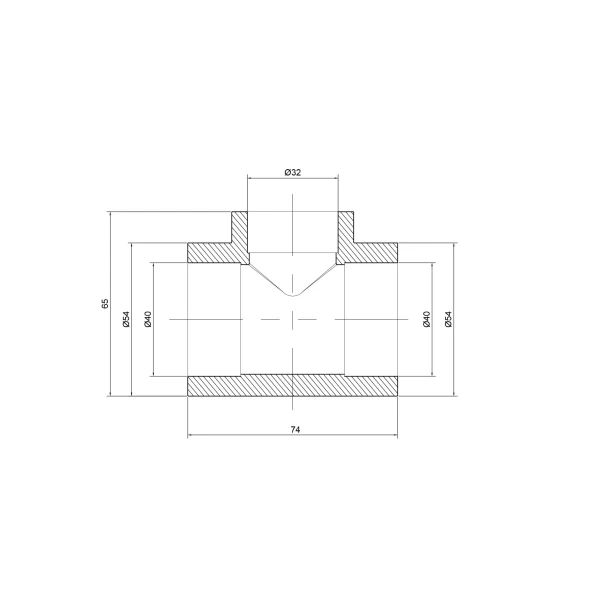 Трійник PPR Thermo Alliance 40х32х40 - 1 фото