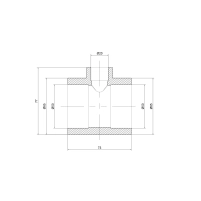 Тройник PPR Thermo Alliance 50х20х50 - 1 фото