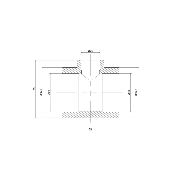 Тройник PPR Thermo Alliance 50х25х50 - 1 фото