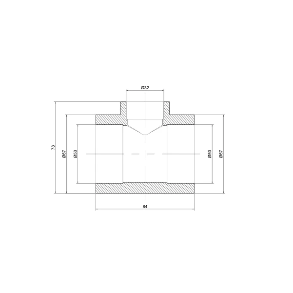 Тройник PPR Thermo Alliance 50х32х50 - 1 фото