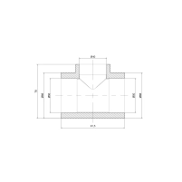 Тройник PPR Thermo Alliance 50х40х50 - 1 фото