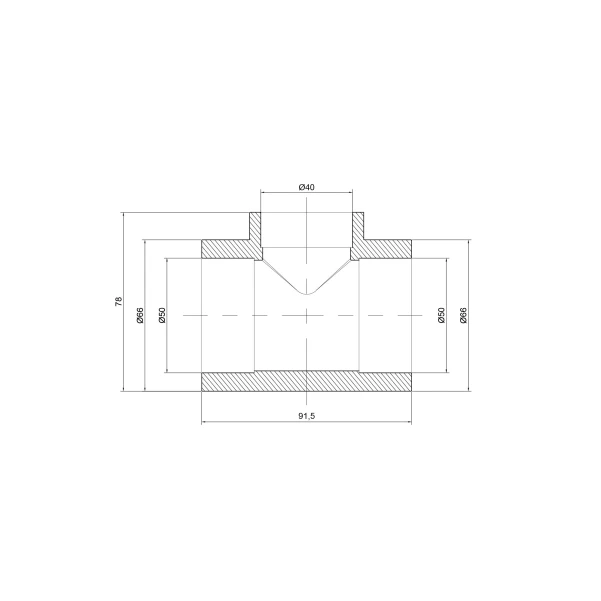 Тройник PPR Thermo Alliance 50х40х50 - 1 фото