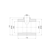 Тройник PPR Thermo Alliance 75х32х75 - 1 фото