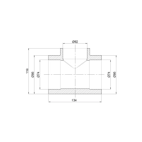 Тройник PPR Thermo Alliance 75х63х75 - 1 фото