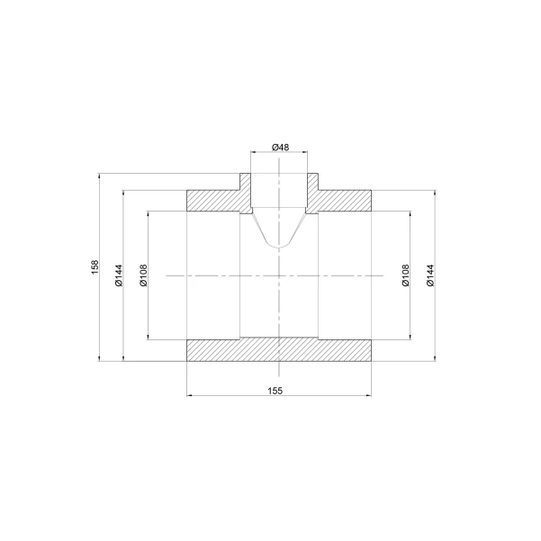 Трійник PPR Thermo Alliance 110х50х110 - 1 фото