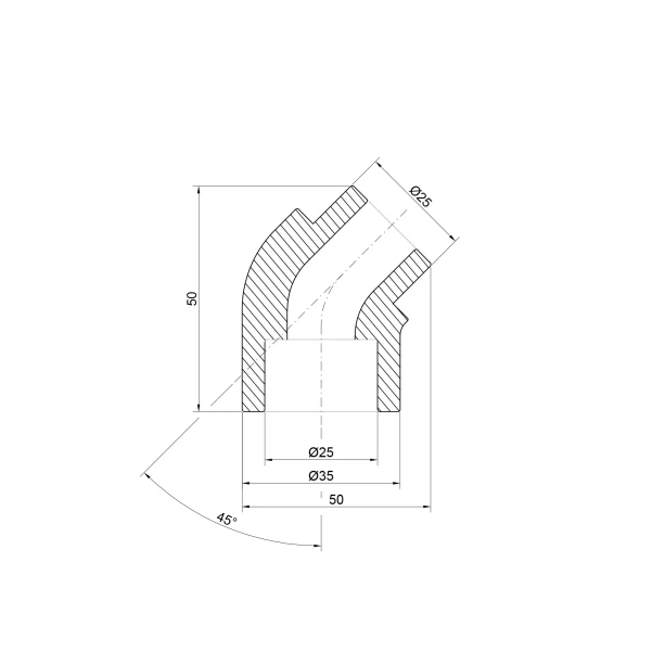 Уголок PPR Thermo Alliance 25, 45° - 1 фото