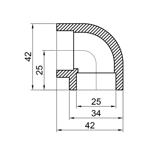 Кутик PPR Thermo Alliance 25, 90° - 1 фото