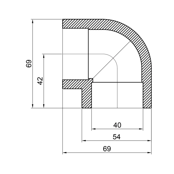 Кутик PPR Thermo Alliance 40, 90° - 1 фото