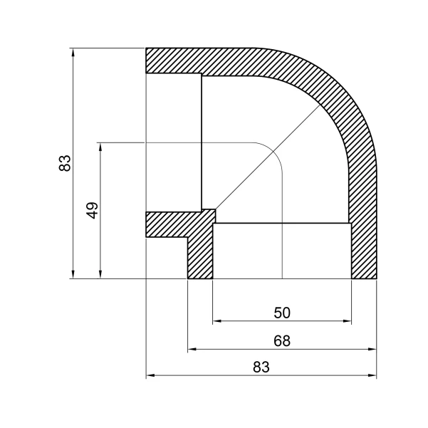 Кутик PPR Thermo Alliance 50, 90° - 1 фото