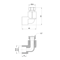 Уголок PPR Thermo Alliance с накидной гайкой 20х1/2" ВР - 1 фото
