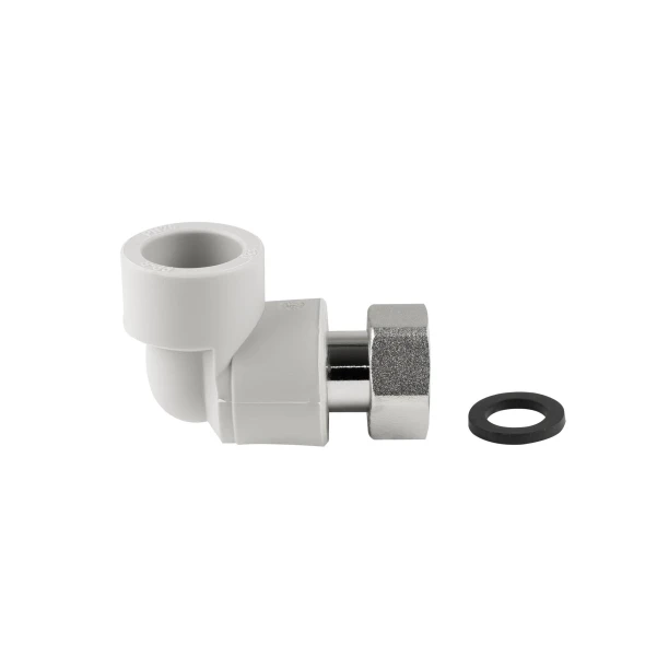 Уголок PPR Thermo Alliance с накидной гайкой 20х1/2" ВР - 2 фото