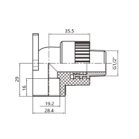 Кутик PPR Thermo Alliance настінний 20х1/2" ВР - 1 фото
