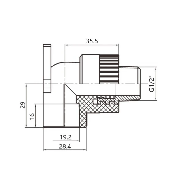 Кутик PPR Thermo Alliance настінний 20х1/2" ВР - 1 фото