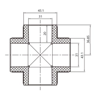 Крестовина PPR Thermo Alliance 32 - 1 фото