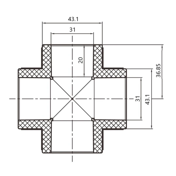 Крестовина PPR Thermo Alliance 32 - 1 фото