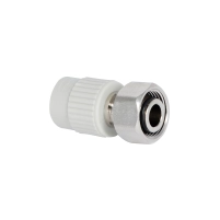 Муфта під Євроконус PPR із накидною гайкою Thermo Alliance 20х3/4" ВР з латунним штоком
