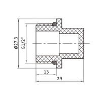 Заглушка PPR Thermo Alliance с резьбой 20х1/2" НР - 1 фото