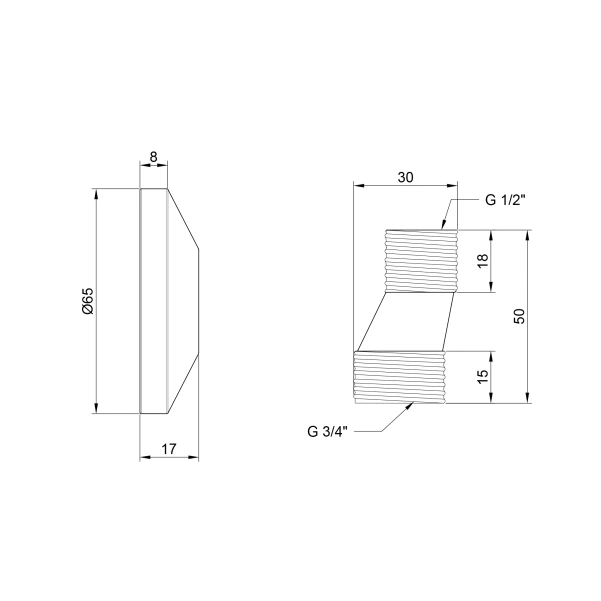Ексцентрик для змішувача Lidz Repair 013 LDREP01329477 - 1 фото
