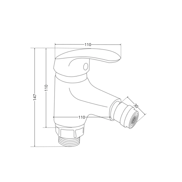 Змішувач для біде Lidz Tani 001AF (k40) LDTAN001AFCRM44958 Chrome - 1 фото